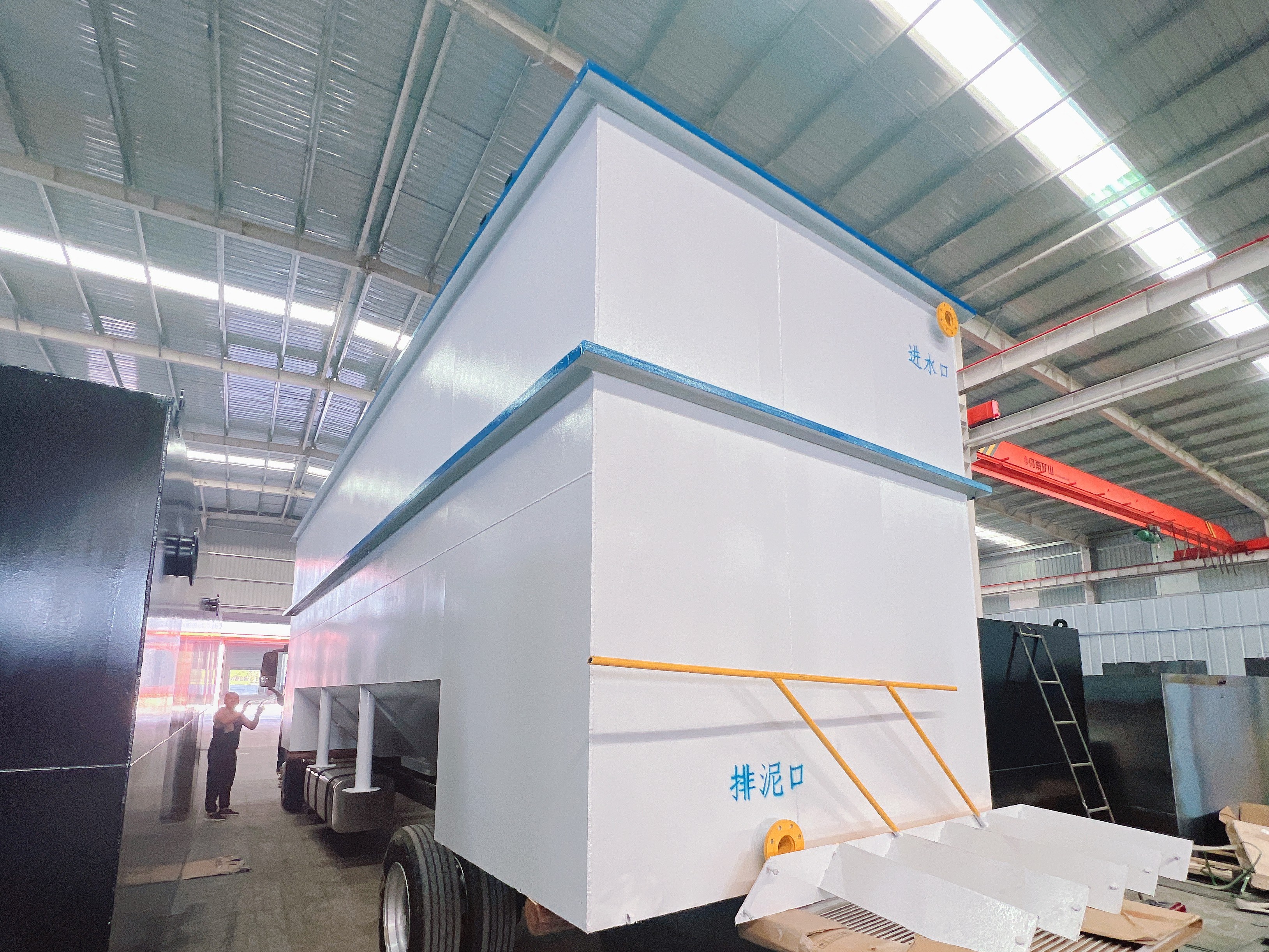 沉淀池設備發(fā)貨現(xiàn)場